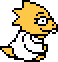 Alphys from Deltarune wagging her tail